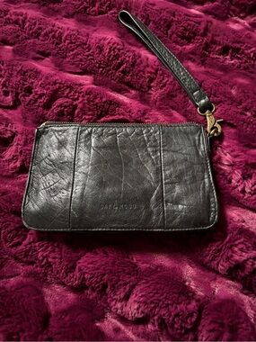 Day & Mood Black Leather Wristlet Clutch never used. Soft black leather.